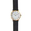 Gold | Pinatex Band (Black) Time IV Change Watches 