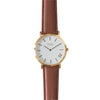 36mm Gold | Tan Stitched Band Time IV Change Watches 