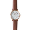 36mm Rose Gold | Tan Stitched Band Time IV Change Watches 